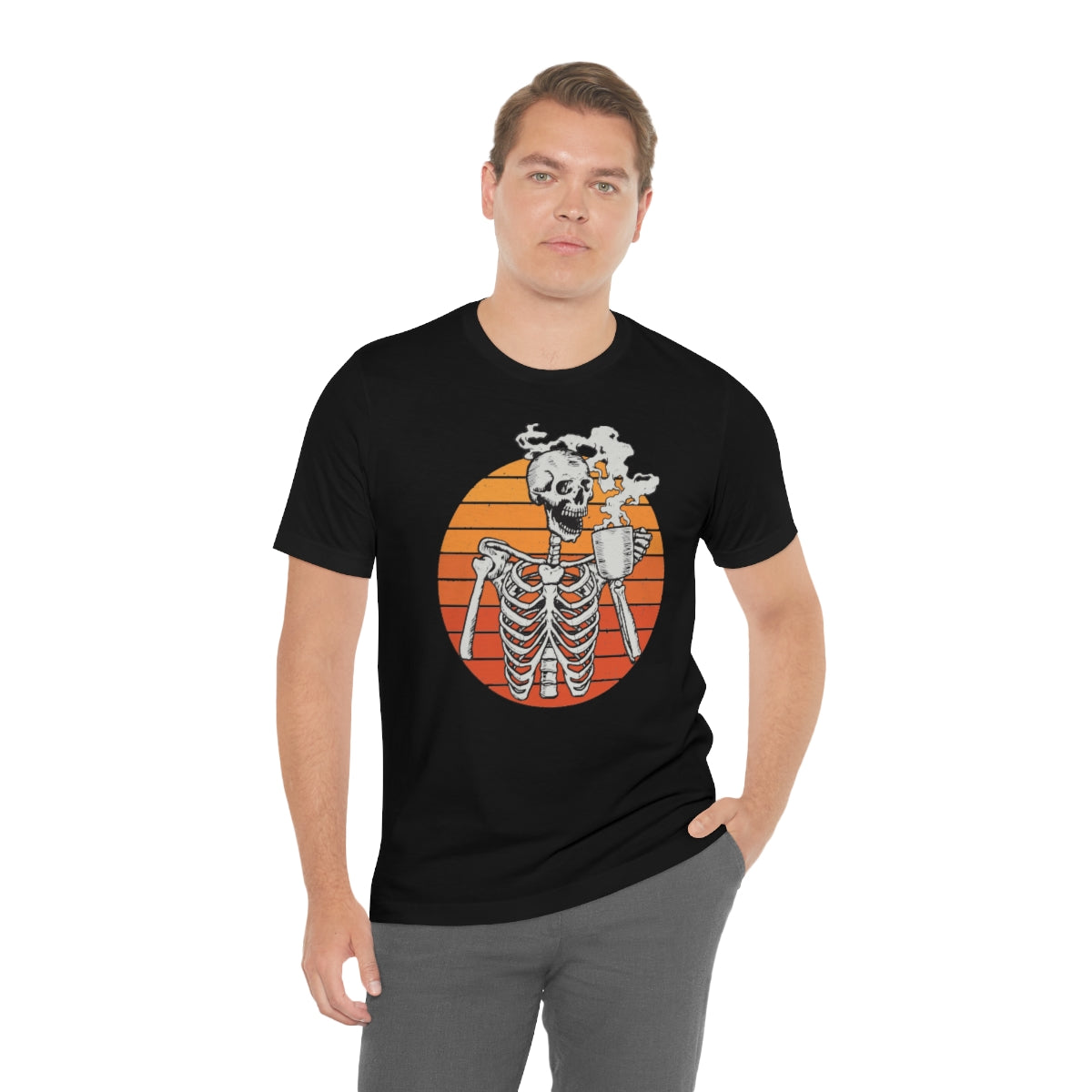 Dead Inside but Caffeinated Skeleton Halloween TShirt