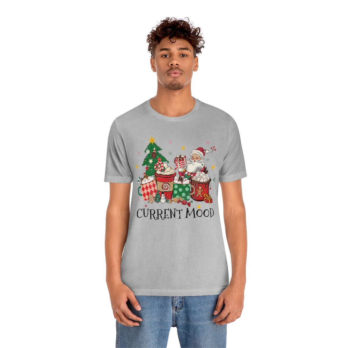 Current Mood Retro Christmas Santa Tshirt