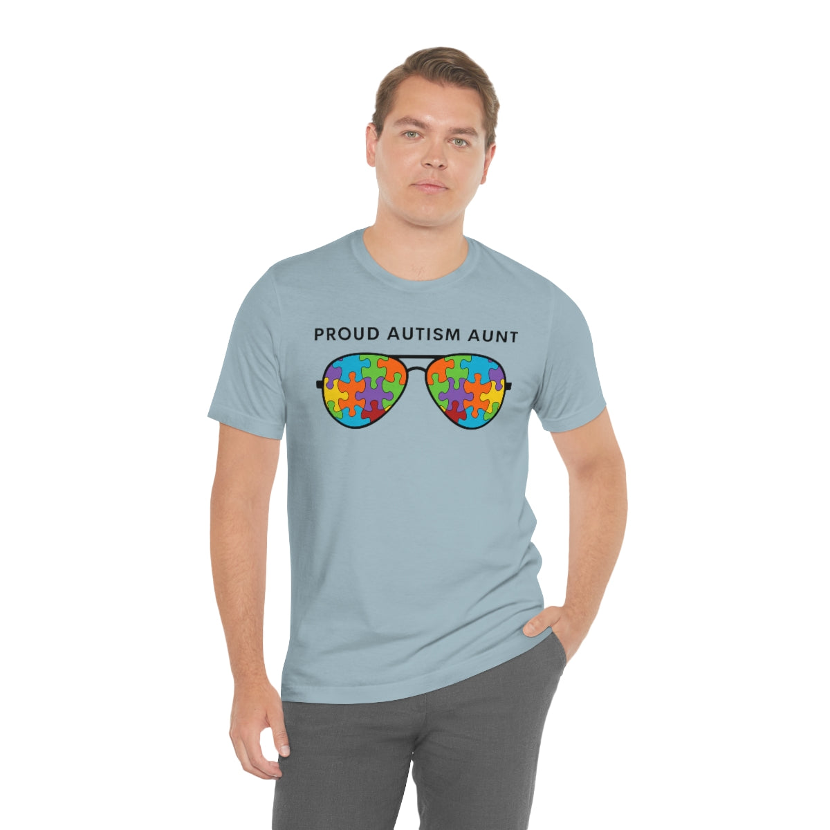 Proud Autism Aunt Sunglasses Tshirt