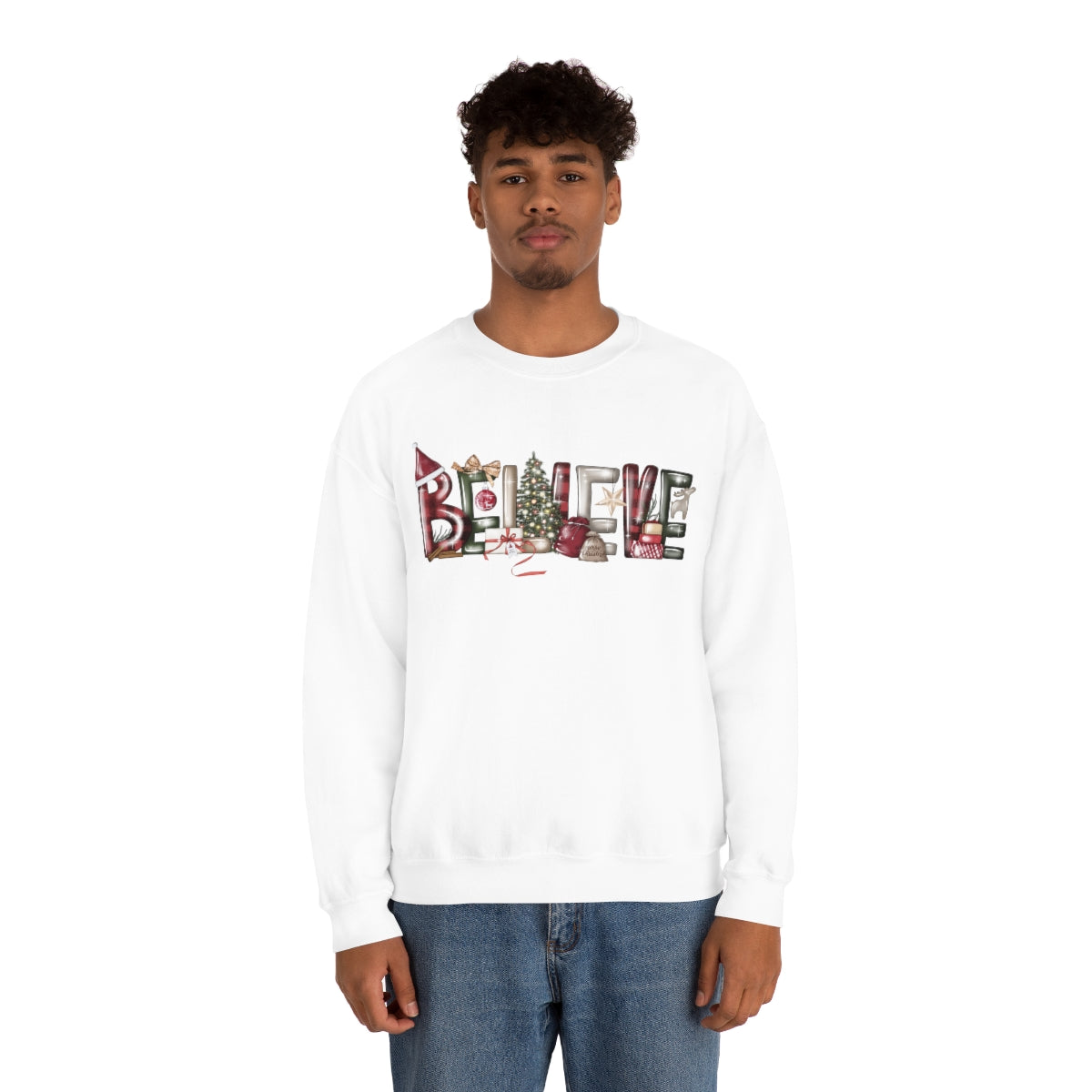 Believe Christmas Magic Xmas Holiday Sweatshirt