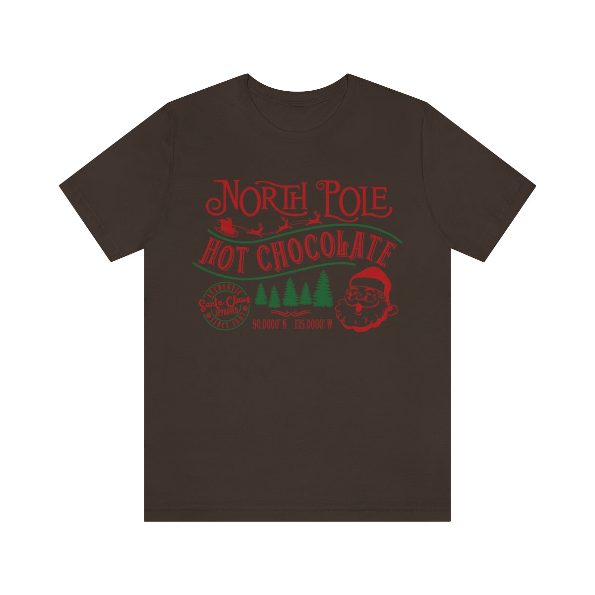 North Pole Premium Hot Chocolate Santa Approved Christmas Holiday Tshirt