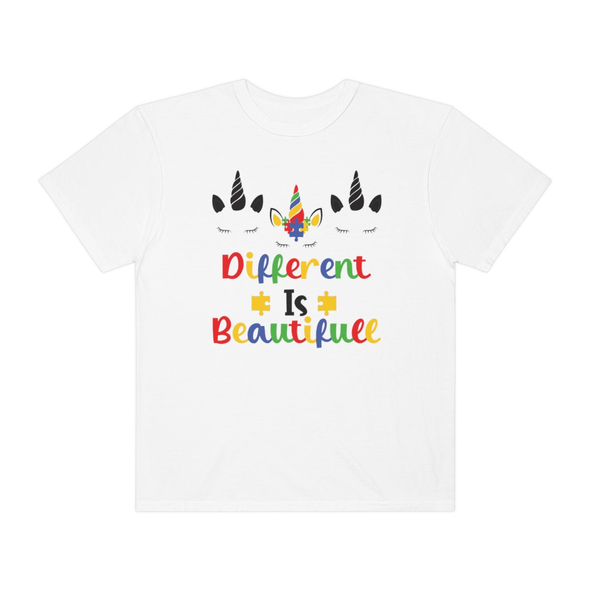 Different Is Beautiful Autism Awareness Cute Unicorns Tshirt