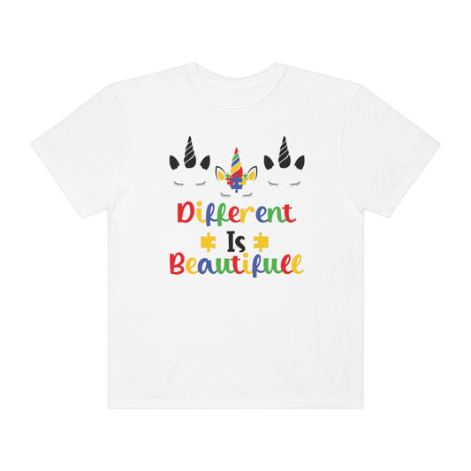 Different Is Beautiful Autism Awareness Cute Unicorns Tshirt