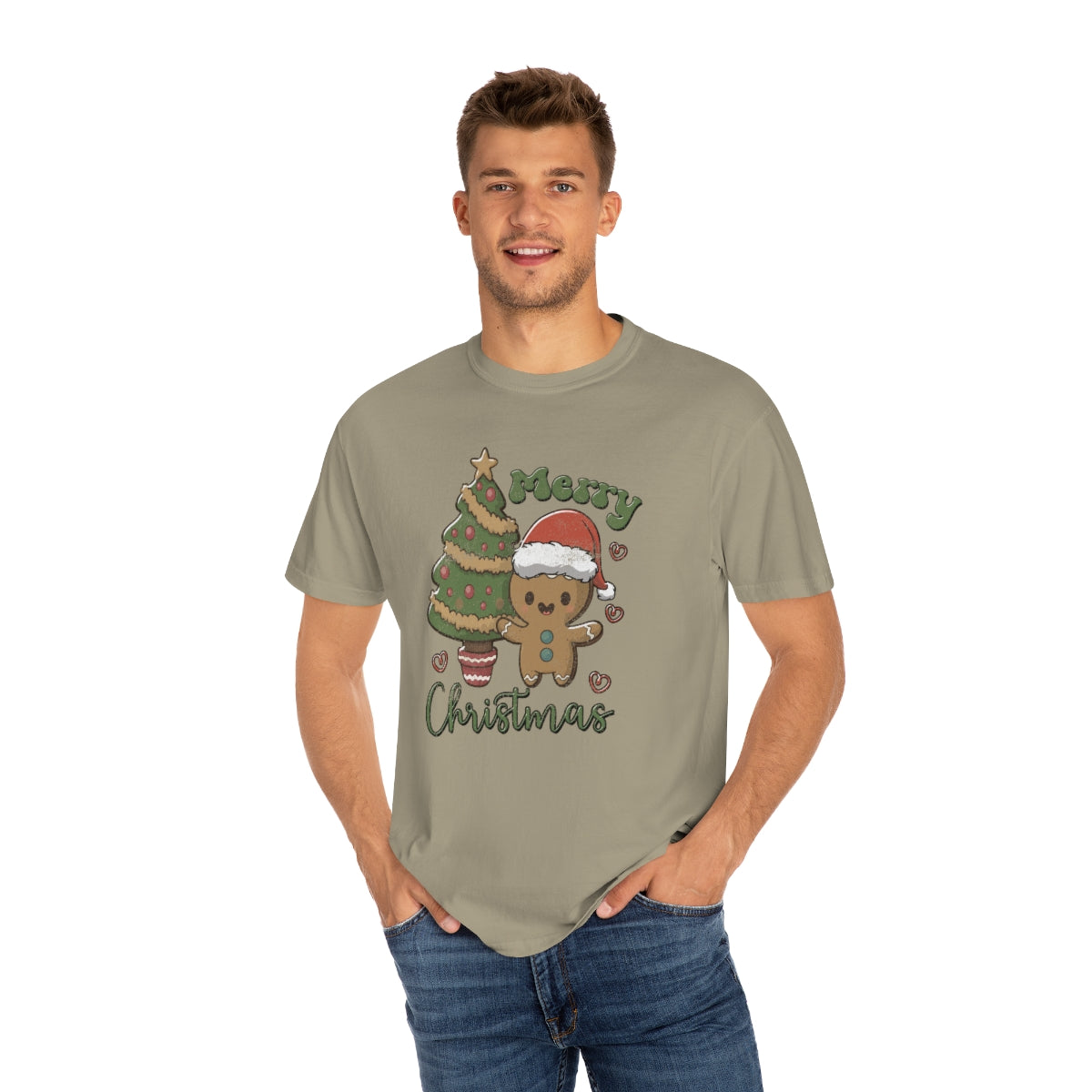 Cute Gingerbread Man Cookie Merry Christmas Tshirt