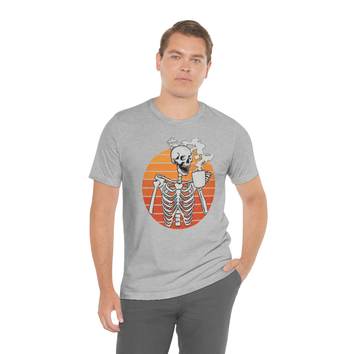 Dead Inside but Caffeinated Skeleton Halloween TShirt