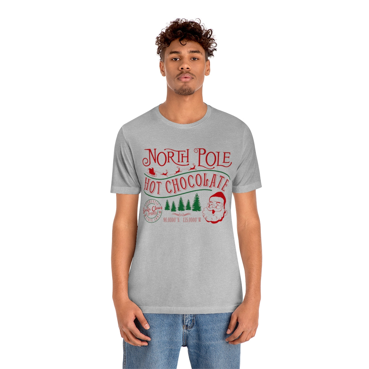 North Pole Premium Hot Chocolate Santa Approved Christmas Holiday Tshirt