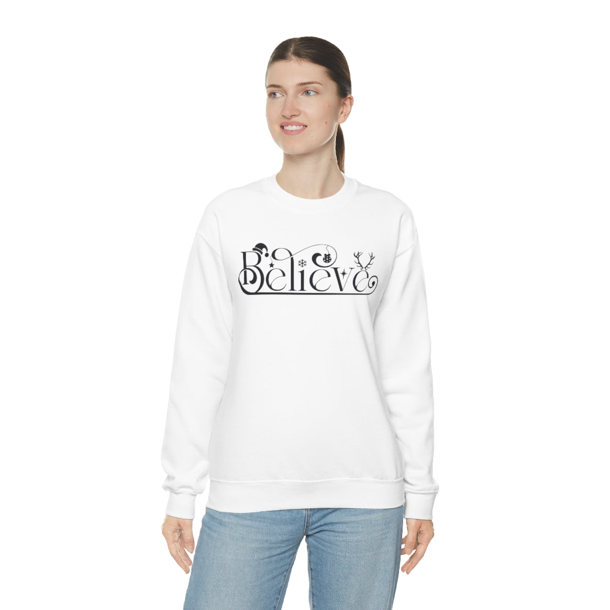 Believe Christmas Magic Holiday Xmas Sweatshirt