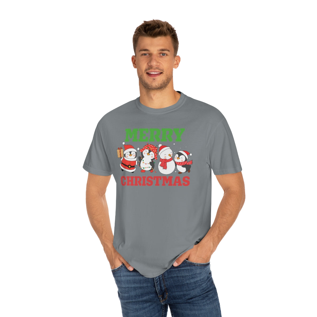 Merry Christmas Cheerful Penguins Holiday Xmas TShirt