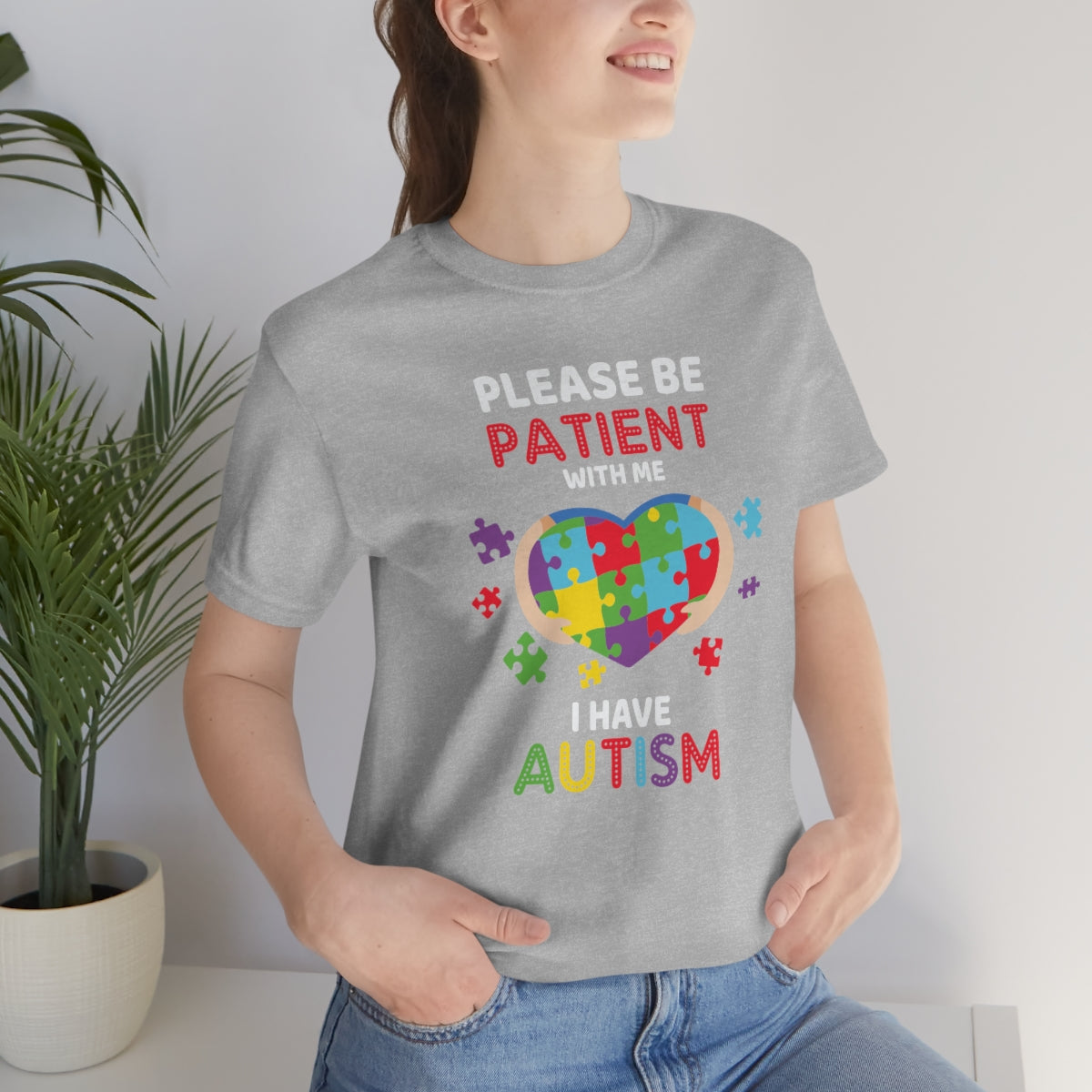 Please be patient with me I have Autism Puzzle Pieces Tshirt