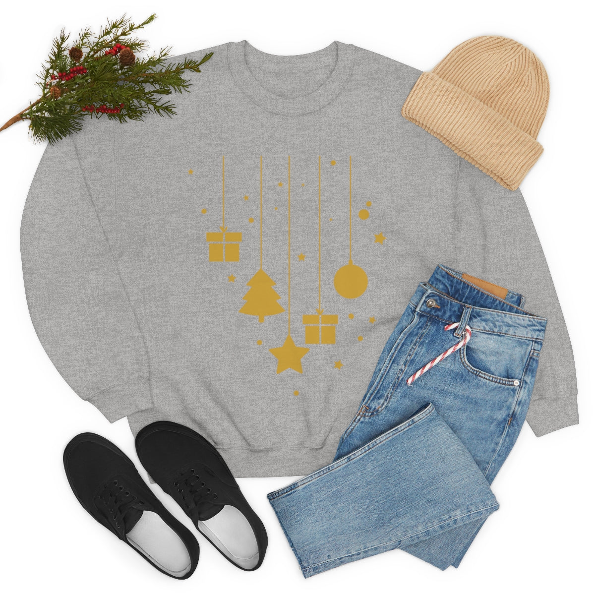 Cute Hanging Ornaments Christmas Sweatshirt