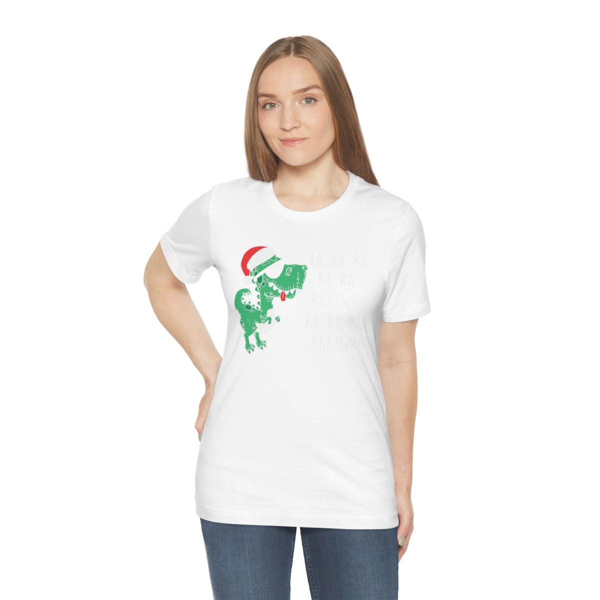 Fa Ra Ra Ra Ra Rawr Cute Dino Christmas Funny Tshirt