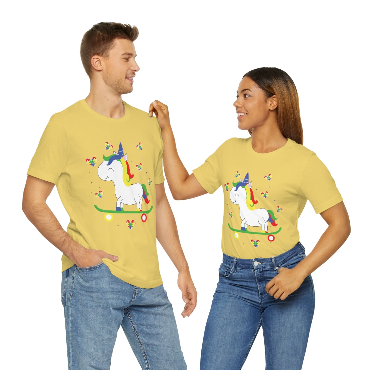 Cute Skateboarding Unicorn Autism Awareness Tshirt