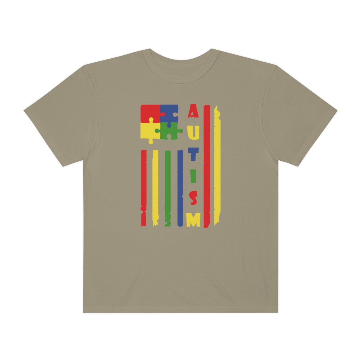 Autism Awareness Puzzle Piece Flag Tshirt