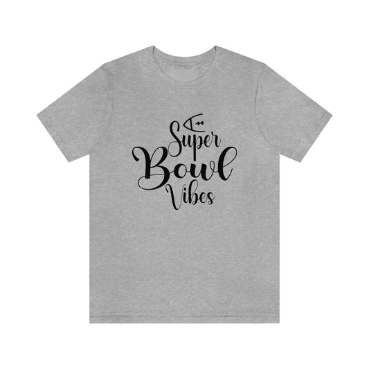 Super Bowl Vibes Football Short Sleeve Tshirt