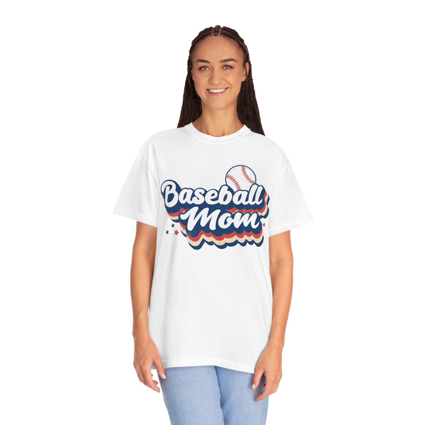 Cool Retro Style Baseball Mom Tshirt