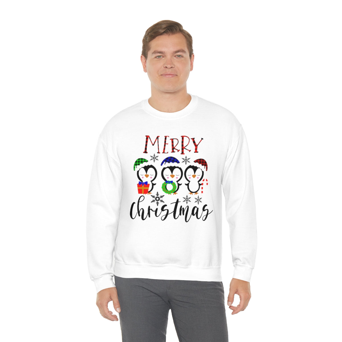 Merry Christmas Cute Penguins Xmas Holiday Sweatshirt