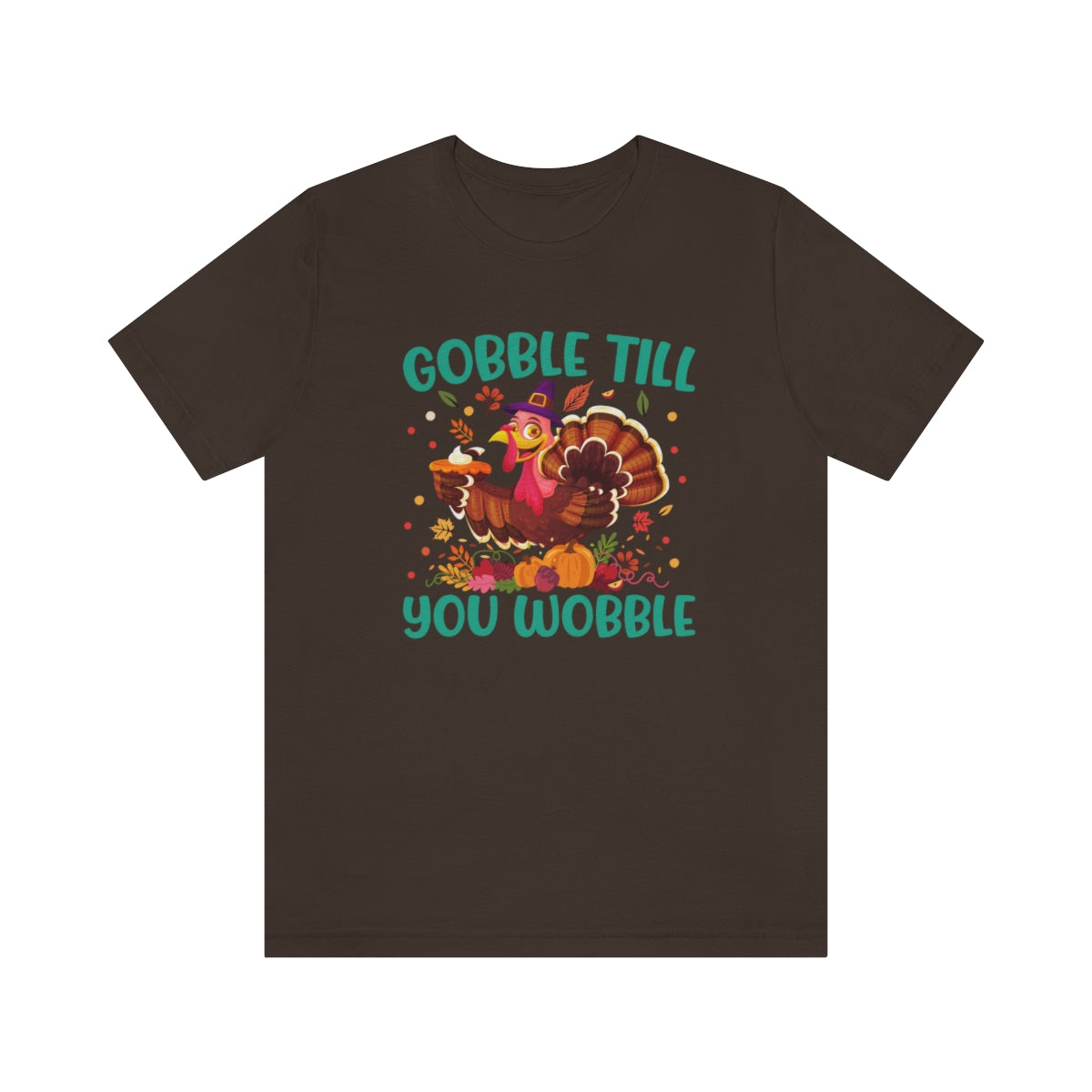 Gobble Til You Wobble Cute Thanksgiving Tshirt Design | Thanksgiving TShirt | Thanksgiving T-Shirt | Thanksgiving Teeshirt Design on Unisex Jersey Short Sleeve Tee