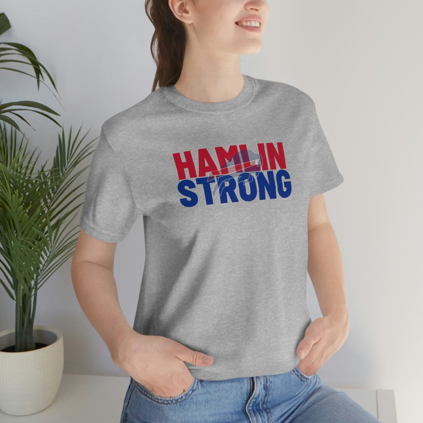 Hamlin Strong Damar Hamlin Buffalo Bills Logo #3 Unisex Jersey Short Sleeve Tee