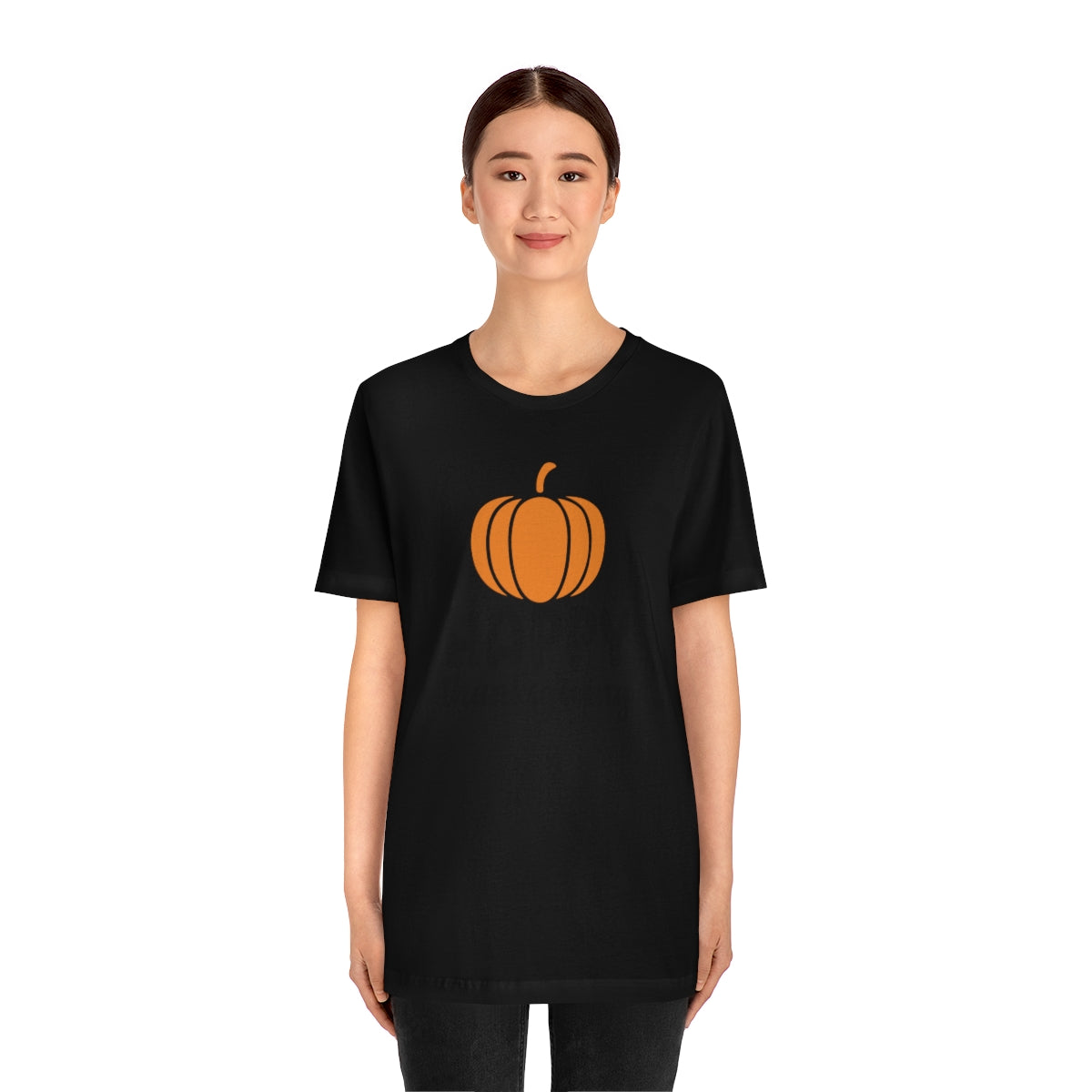 Happy Thanksgiving Pumpkin Tshirt Design | Thanksgiving TShirt | Thanksgiving T-Shirt | Thanksgiving Teeshirt Design on Unisex Jersey Short Sleeve Tee