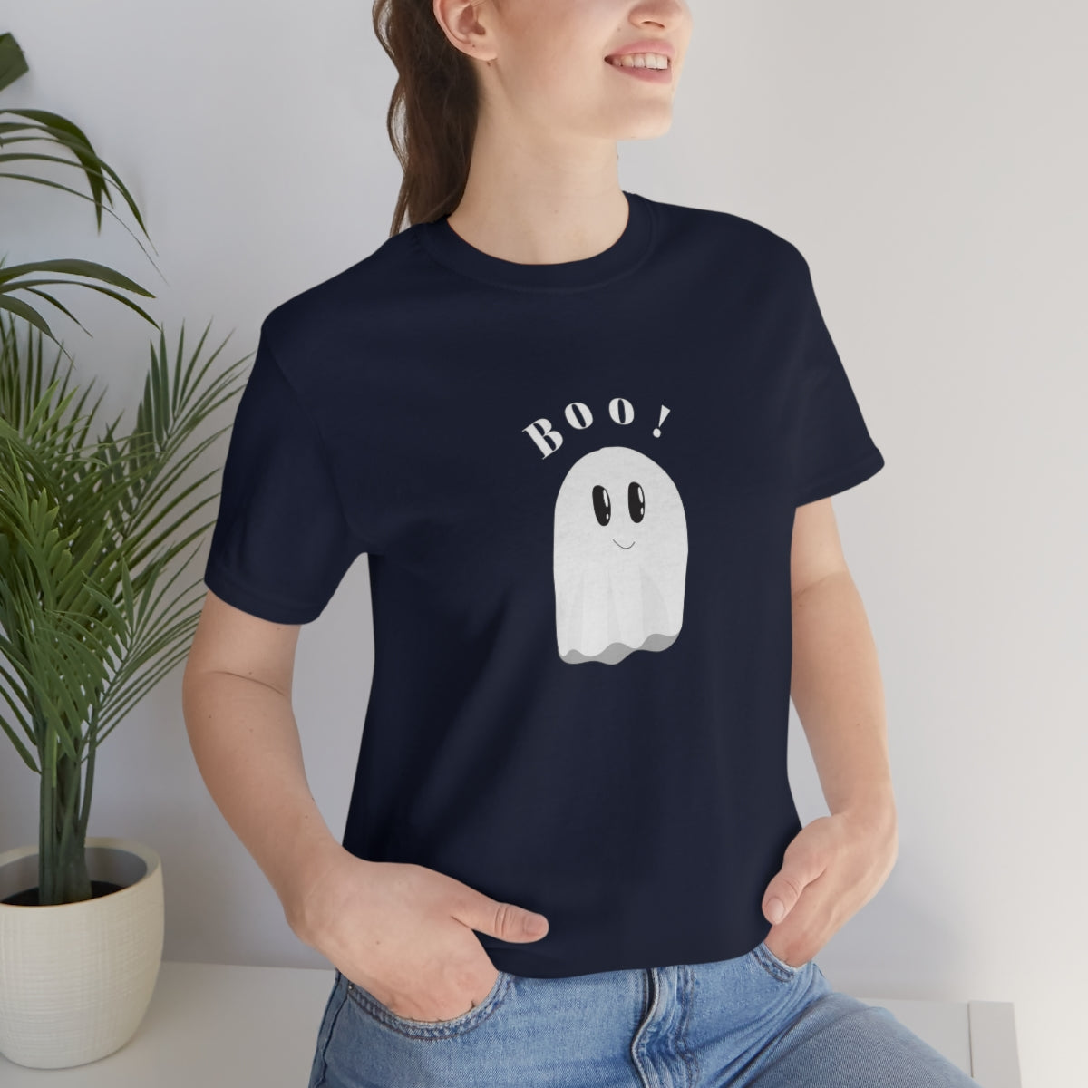 Cool Boo Ghost Design Unisex Jersey Short Sleeve Tee