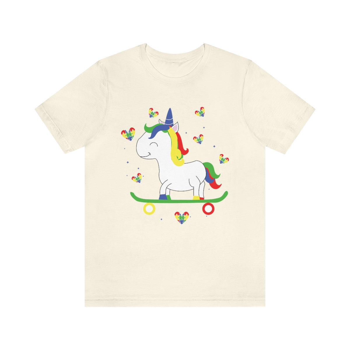 Cute Skateboarding Unicorn Autism Awareness Tshirt