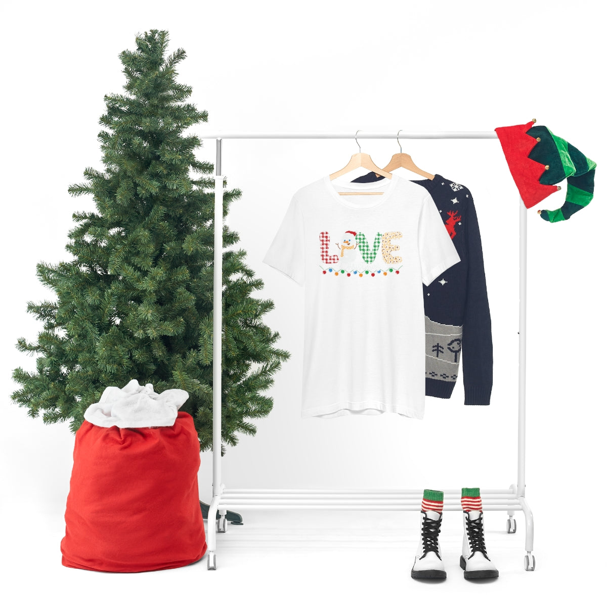 Cute Love Christmas Snowman Tshirt