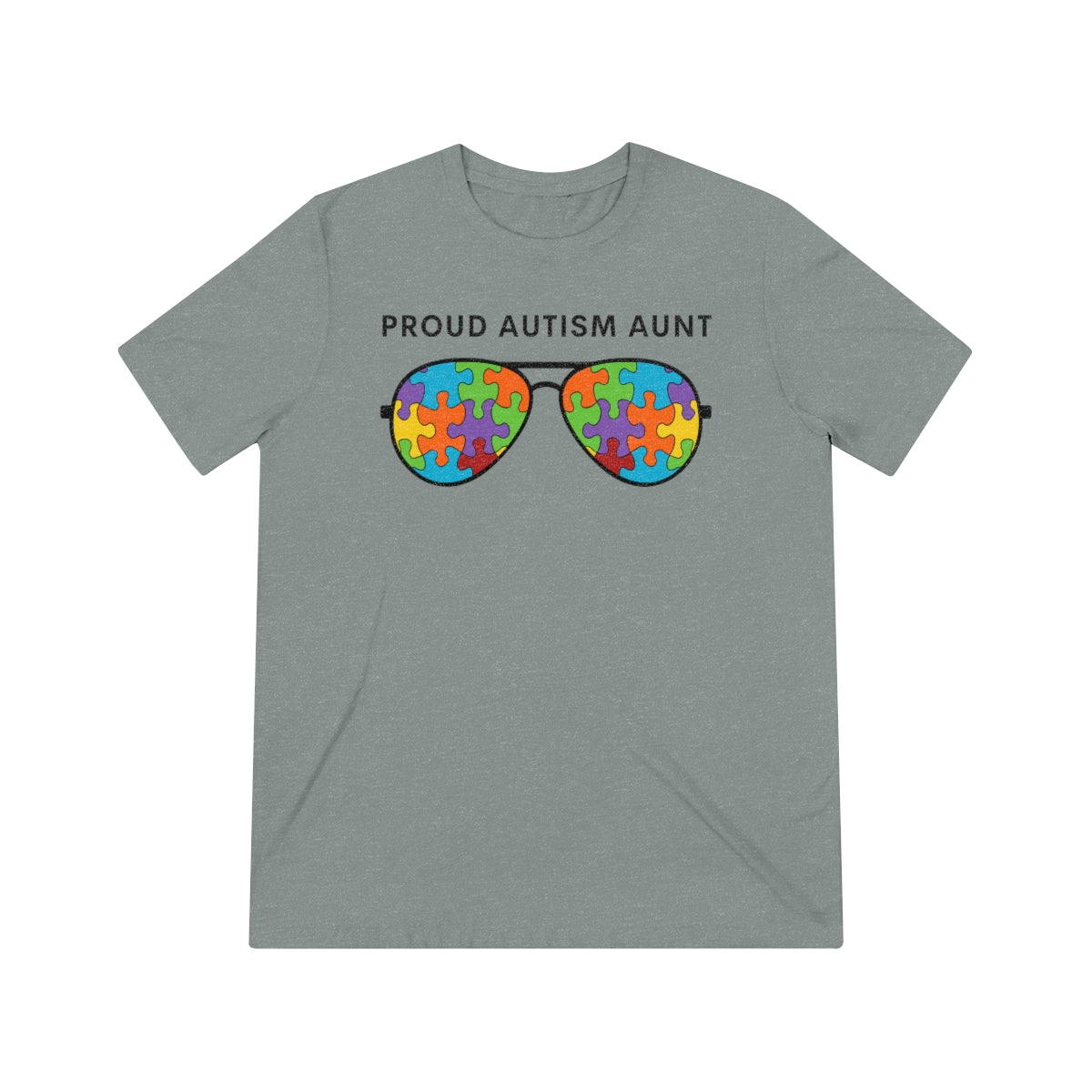 Proud Autism Aunt Sunglasses Tshirt