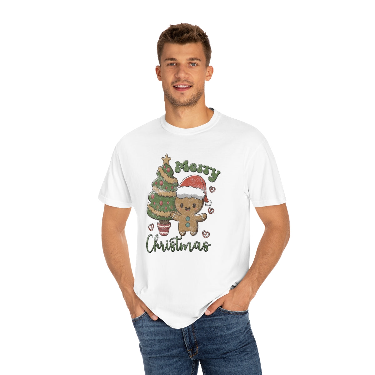 Cute Gingerbread Man Cookie Merry Christmas Tshirt