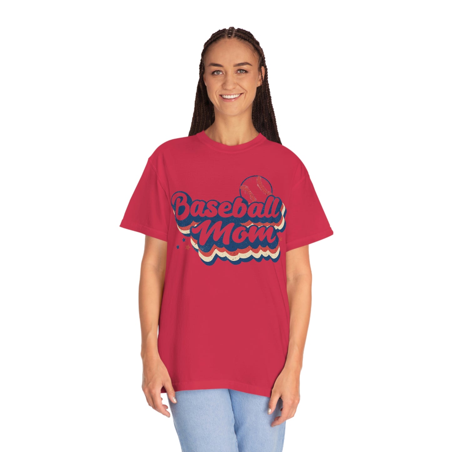 Cool Retro Style Baseball Mom Tshirt