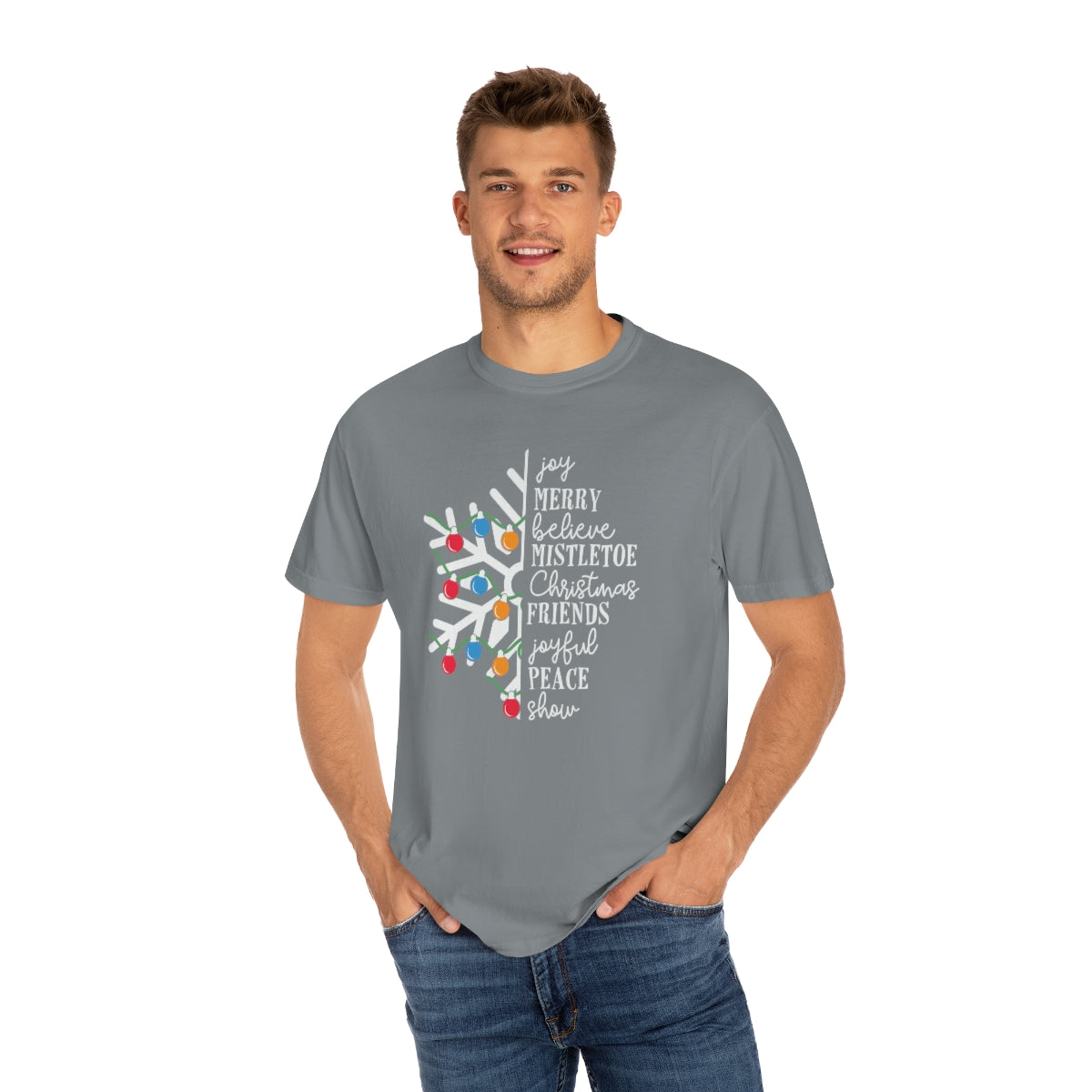 White Snowflake with Merry Christmas TeeShirt