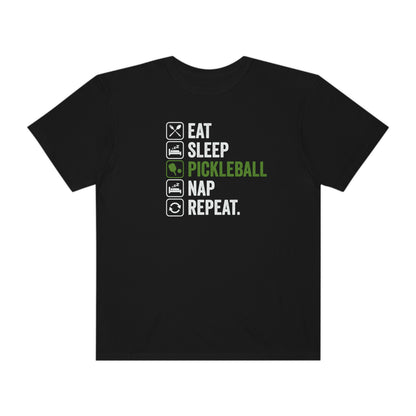 Eat Sleep Pickleball Nap Repeat Tshirt