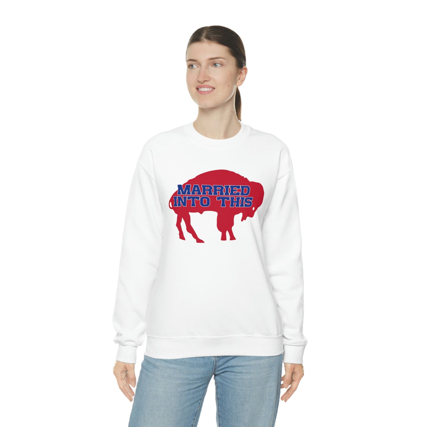 Married Into This Bills Mafia Buffalo Bills Football Crewneck Sweatshirt