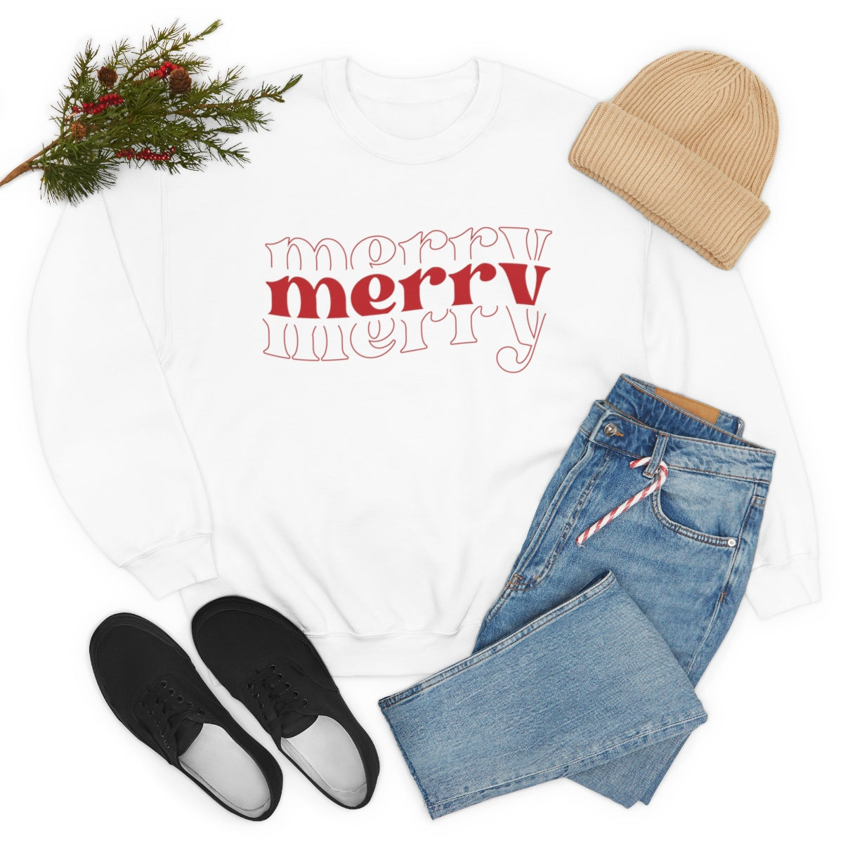 Merry Merry Merry Christmas Sweatshirt