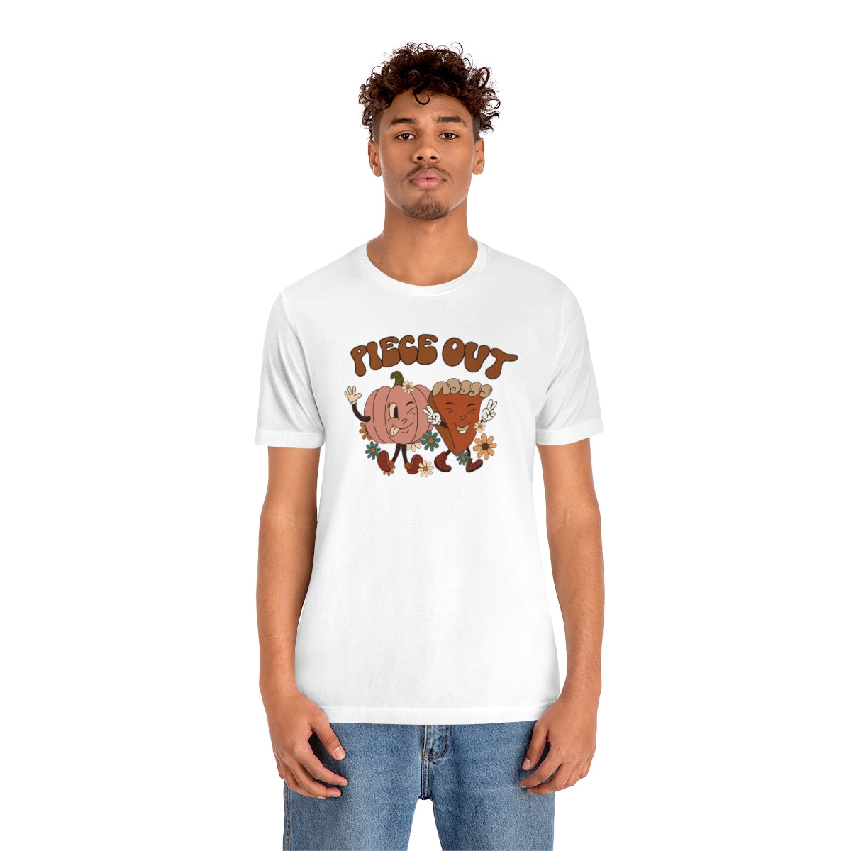 Piece Out Pie Inspired Thanksgiving Teeshirt on Unisex Jersey Short Sleeve Tee