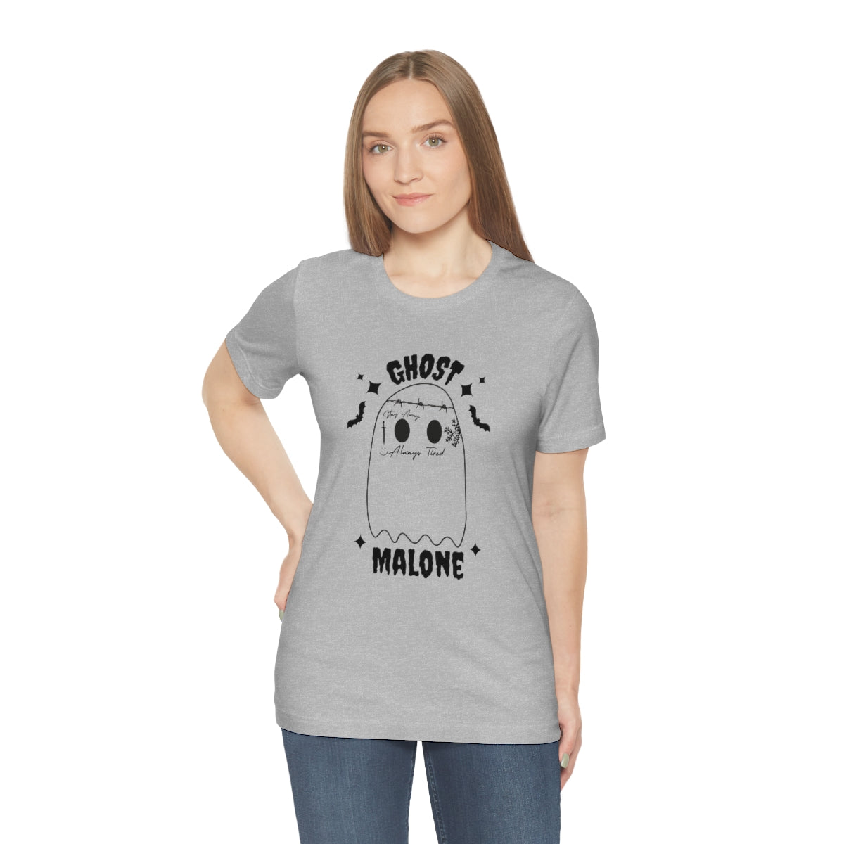 Ghost Malone Cool Halloween Tshirt, Funny Halloween T-Shirt Design on Unisex Jersey Short Sleeve Tee