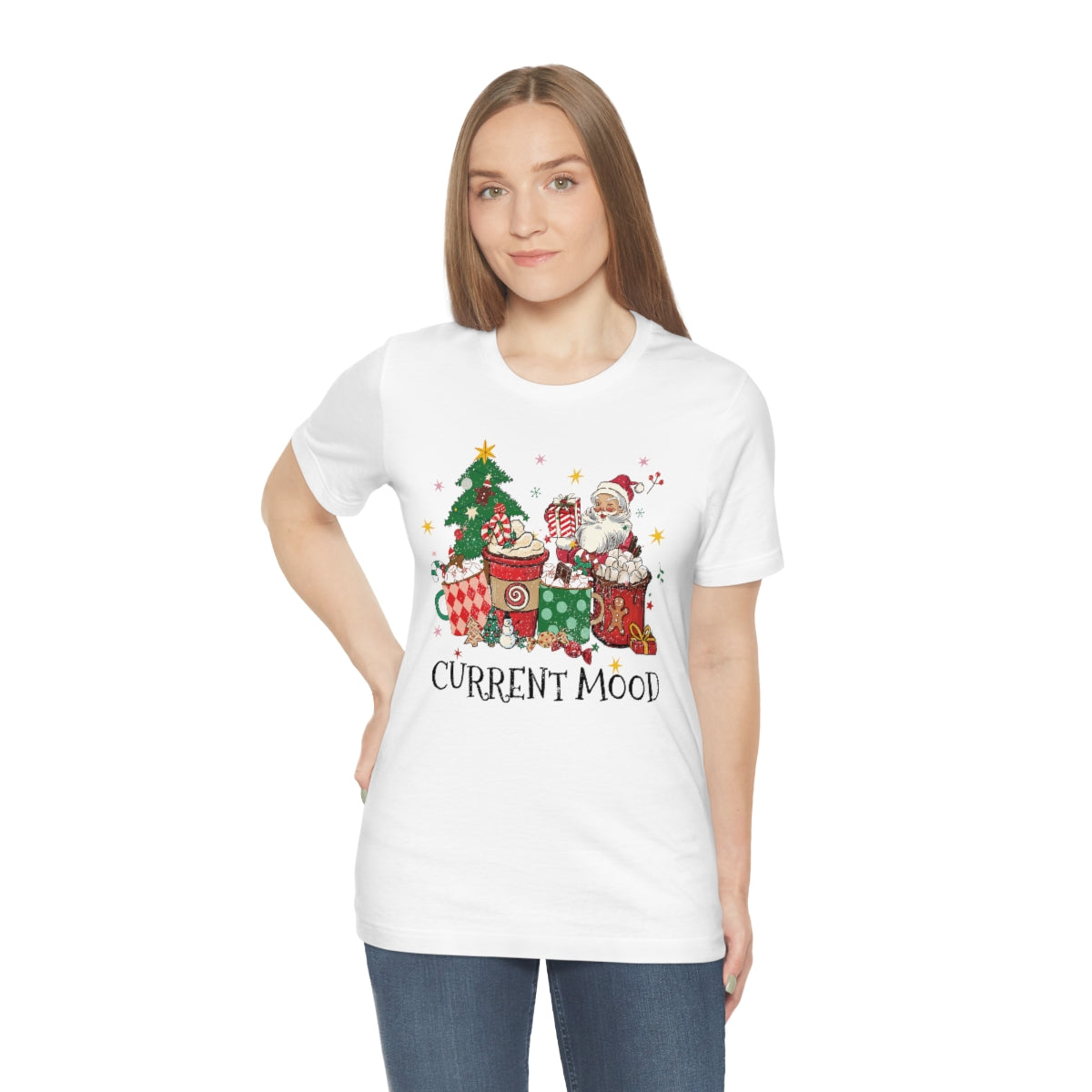 Current Mood Retro Christmas Santa Tshirt
