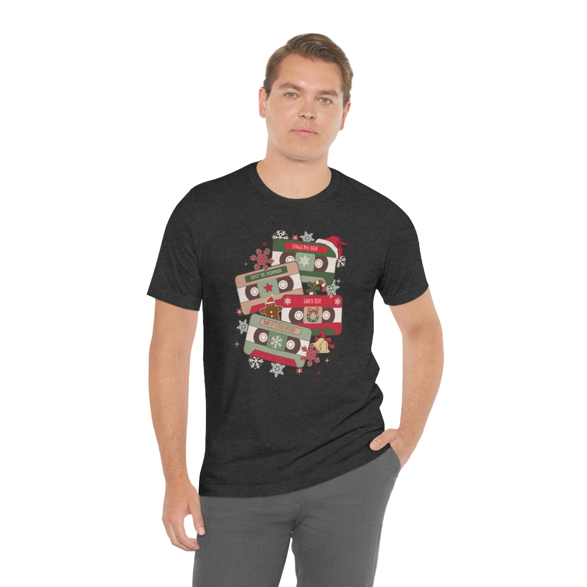 Retro Christmas Music Cassette Tape Christmas Tshirt