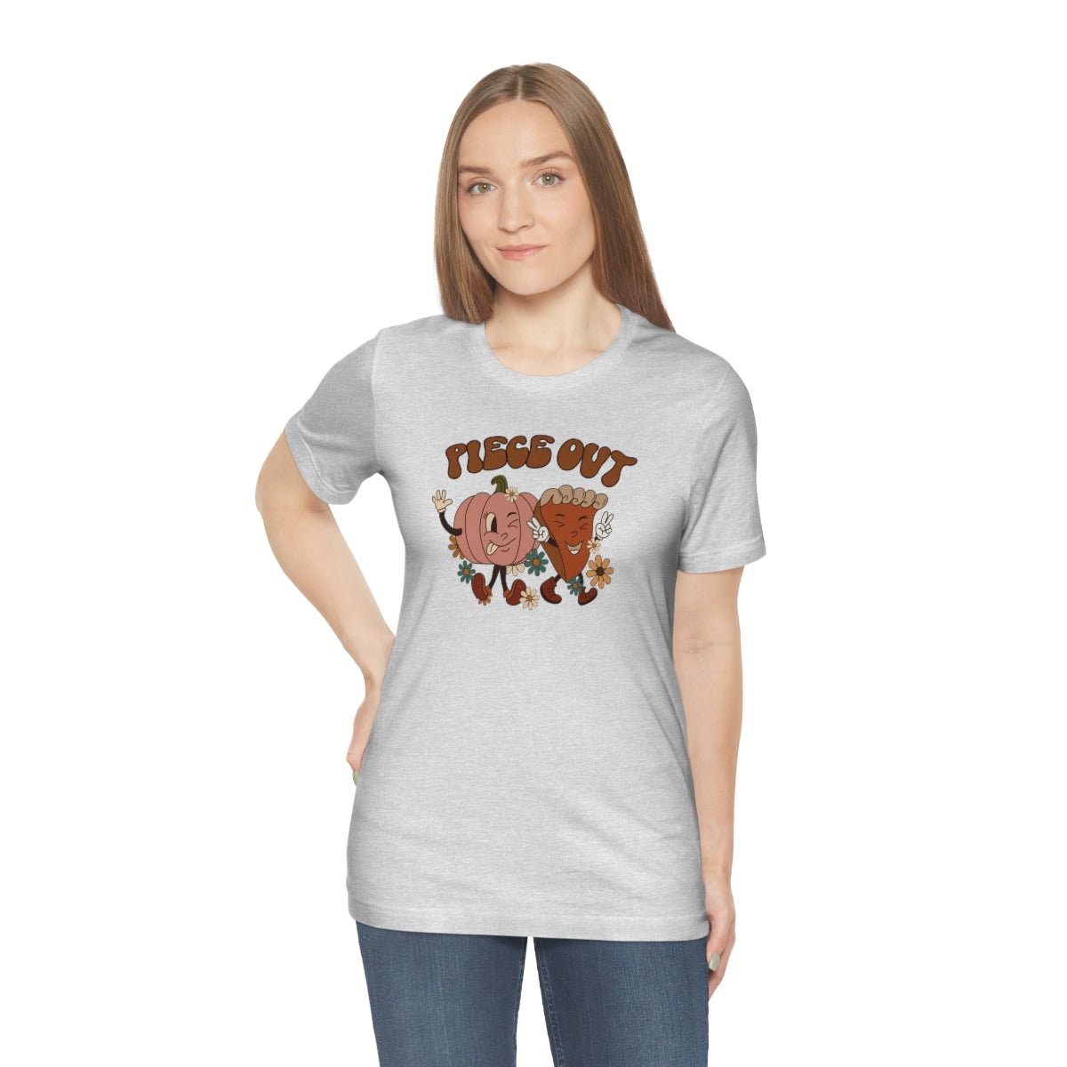 Piece Out Pie Inspired Thanksgiving Teeshirt on Unisex Jersey Short Sleeve Tee