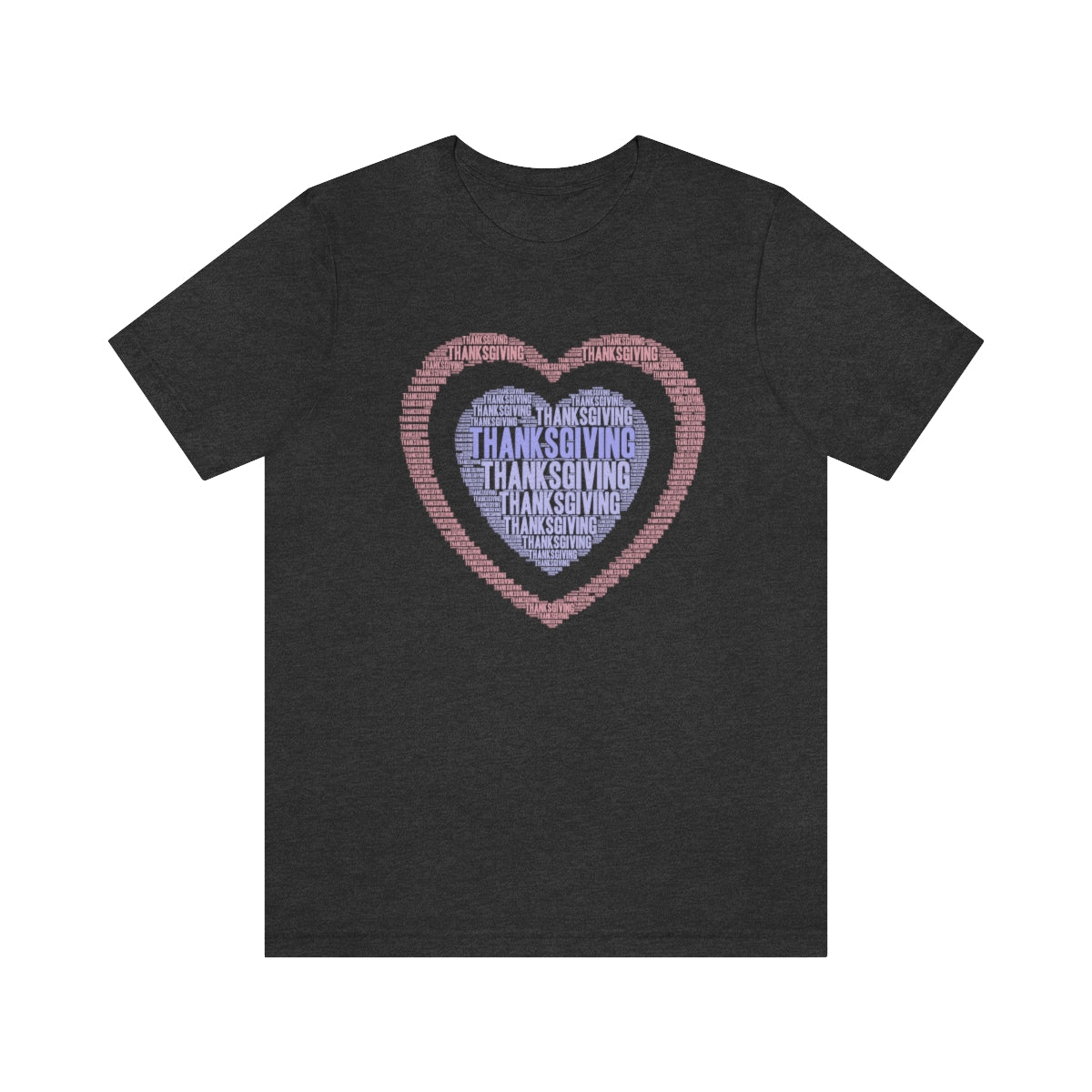 Cute Heart Thanksgiving Tshirt Design | Thanksgiving TShirt | Thanksgiving T-Shirt | Thanksgiving Teeshirt Design on Unisex Jersey Short Sleeve Tee