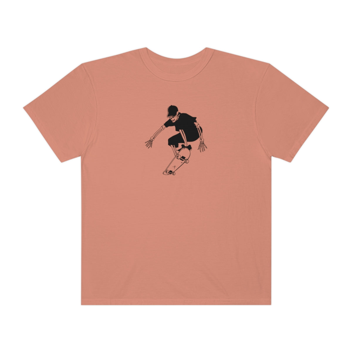 Skeleton Skateboarding Design, Halloween Tshirt, Funny Tshirt Design on Unisex Garment-Dyed T-shirt