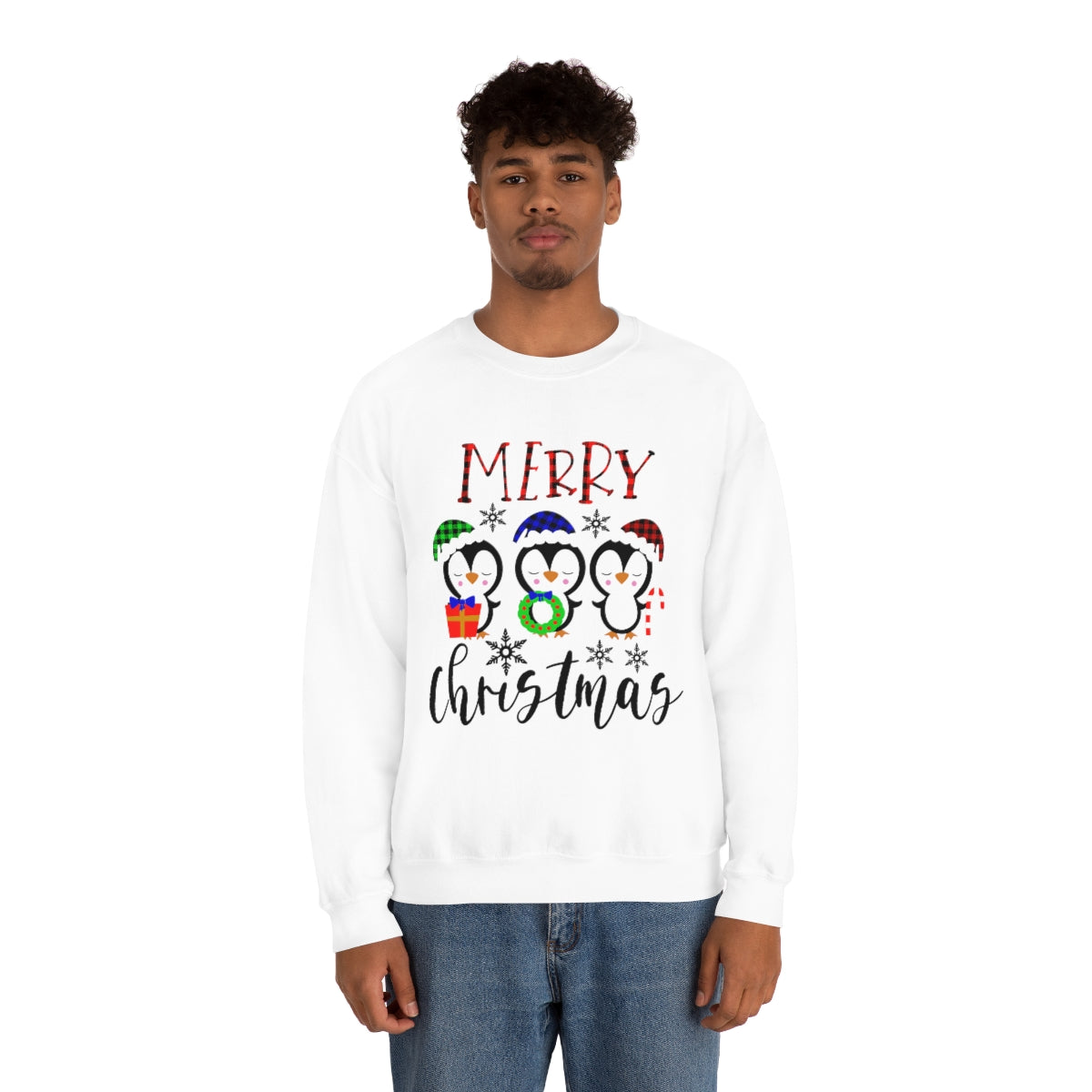 Merry Christmas Cute Penguins Xmas Holiday Sweatshirt