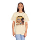 Trick or Treat Retro Vintage Style Halloween Teeshirt Design on Unisex Garment-Dyed T-shirt