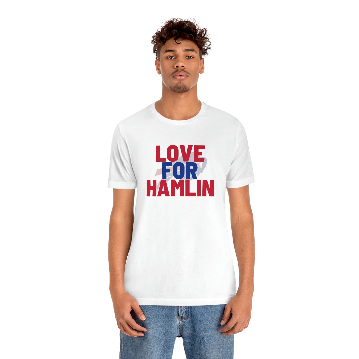 Love for Hamlin Buffalo Bills Logo #3 Unisex Jersey Short Sleeve Tee