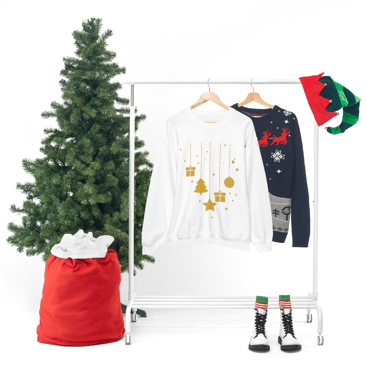 Cute Hanging Ornaments Christmas Sweatshirt