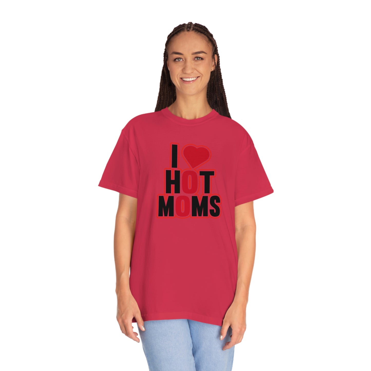 Vintage Style I Love Hot Moms Tshirt