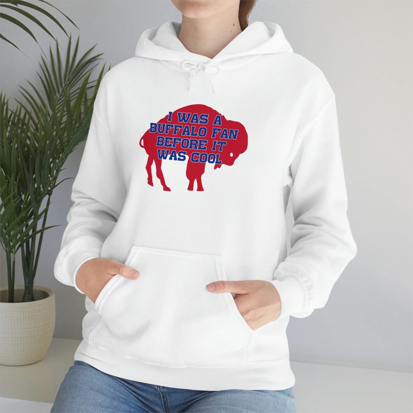 I Was a Buffalo Fan Before it was Cool Retro Red Logo Bills Mafia Football Hooded Sweatshirt