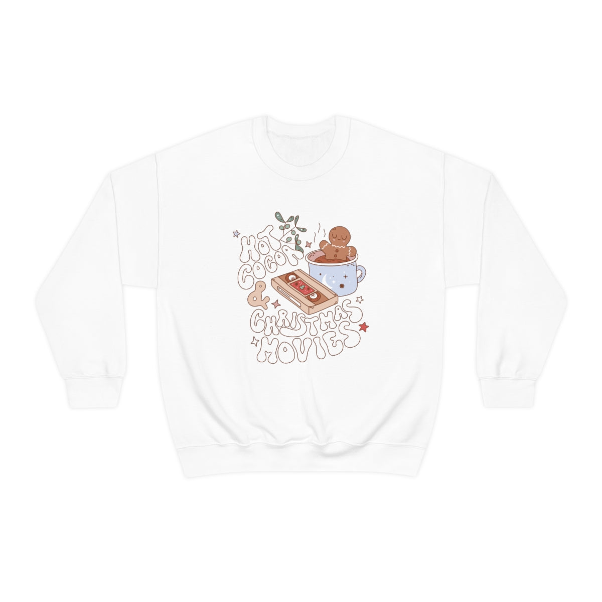 Hot Cocoa & Christmas Movies Retro Style Sweatshirt
