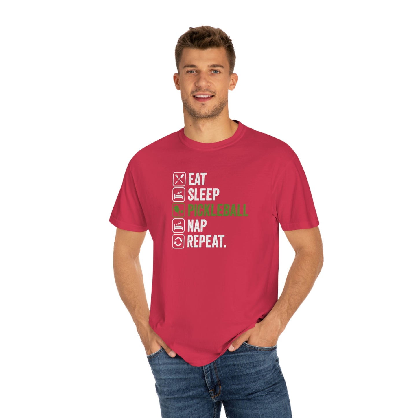 Eat Sleep Pickleball Nap Repeat Tshirt