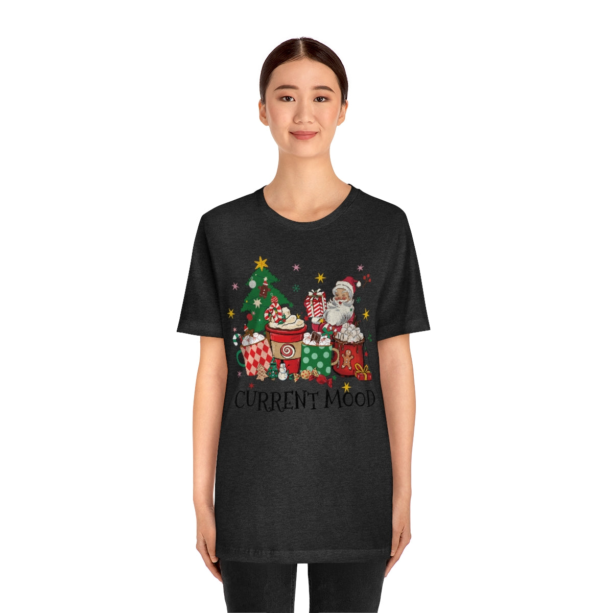 Current Mood Retro Christmas Santa Tshirt