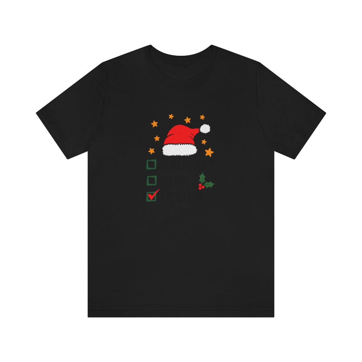 Naughty Nice I Tried Christmas Tshirt